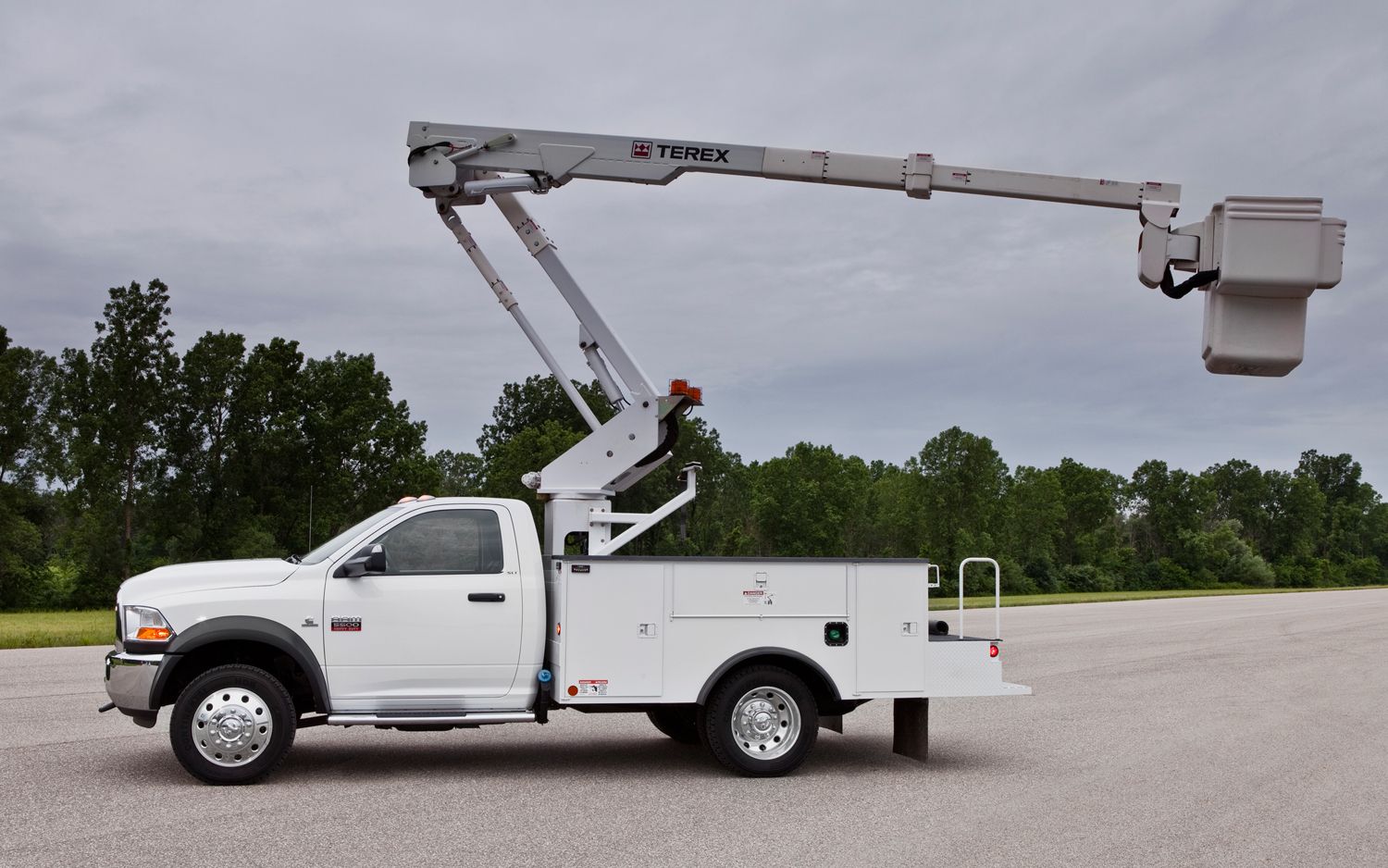 2012 Ram 5500 Chassis Cab with Terex Aerial Device side view