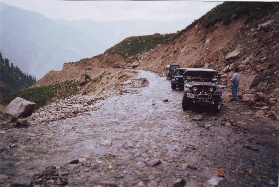 2858662 Jeeps going on a melting glacier from Naran