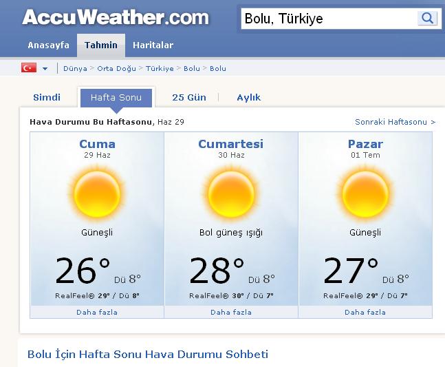 Bolu'da Hafta Sonu Hava Durumu.JPG