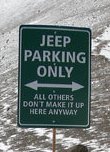 Jeep Parking Only