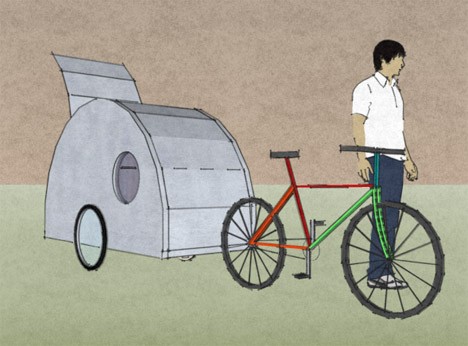 Mobile bike trailer home