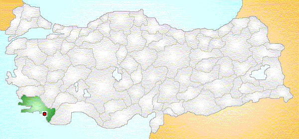 Mugla Turkey Provinces locator Feth