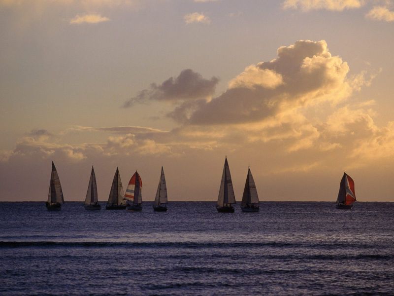 S 00013 Sunset Sails, Oahu, Hawaii.jpg