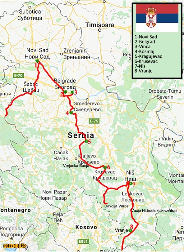 SERBIA ROUTE